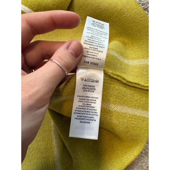 Cynthia Rowley Womens XS Olive & White Grid Turtleneck Sweater Soft - Picture 8 of 9